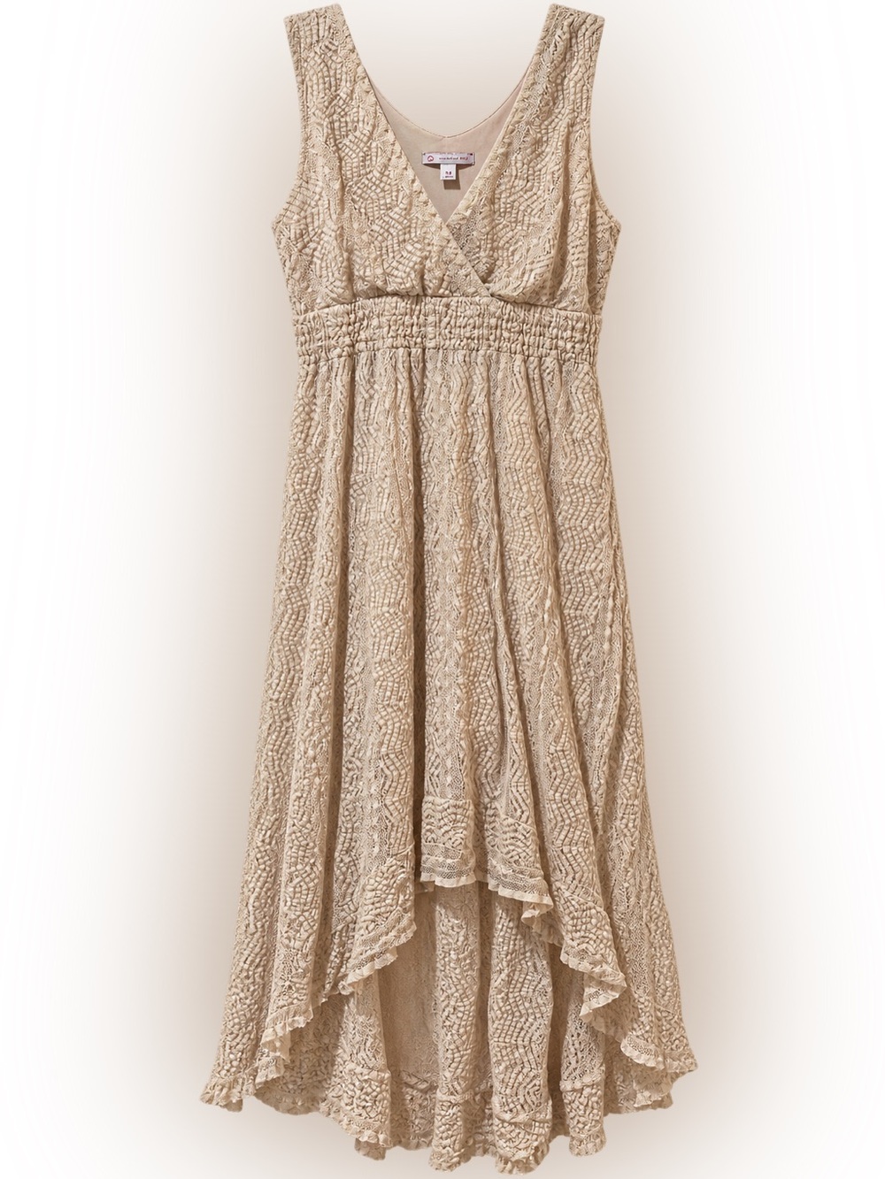 C.J. Banks Cream Lace Boho Maxi Dress